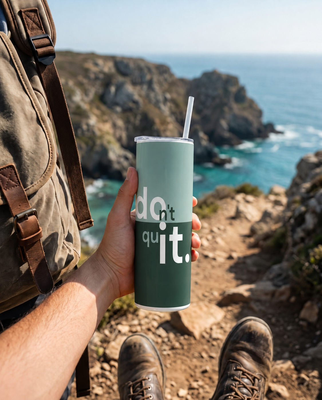 Colossal Tumbler 700ML with Straw | Don't Quit Print | Double Walled Insulated Hot & Cold Tumbler 7–8 Hours 1219 Avenue