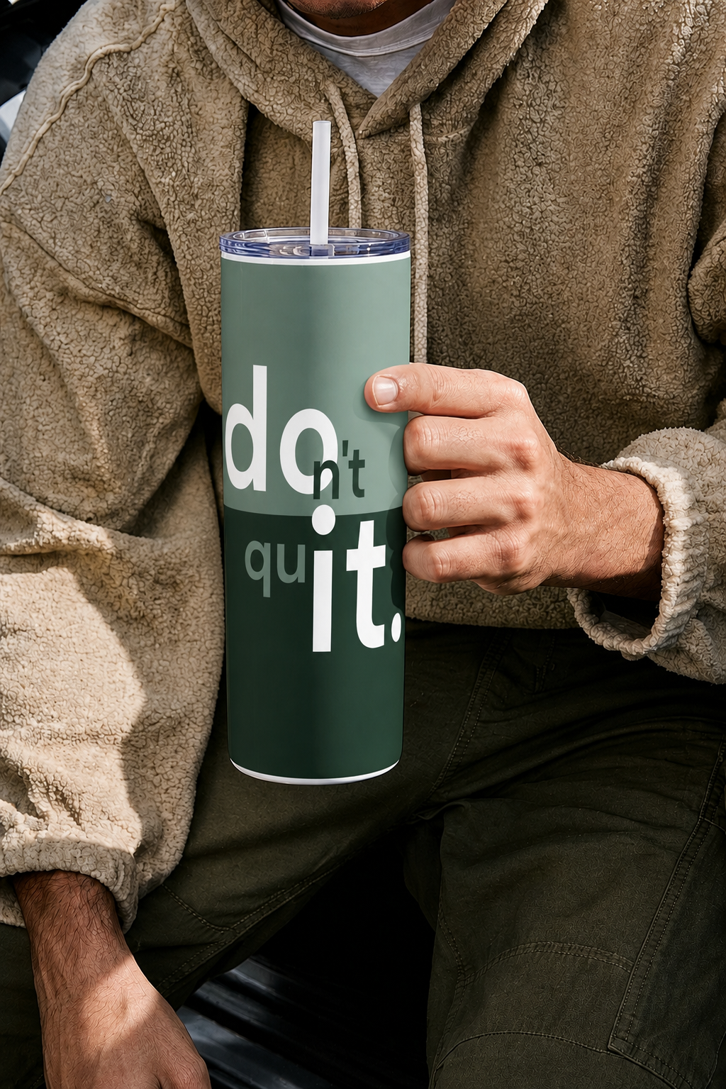 Colossal Tumbler 700ML with Straw | Don't Quit Print | Double Walled Insulated Hot & Cold Tumbler 7–8 Hours 1219 Avenue