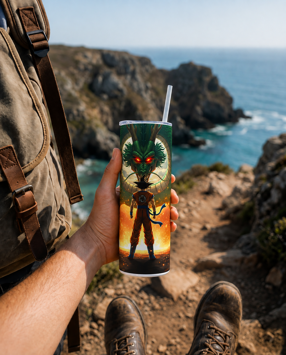 Colossal Tumbler 700ML with Straw | Dragon Ascension Print | Double Walled Insulated Hot & Cold Tumbler 7–8 Hours 1219 Avenue