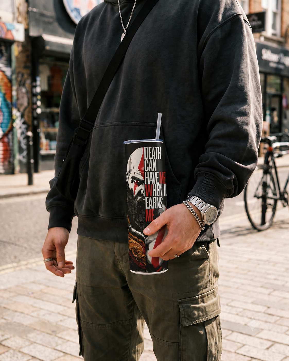 Colossal Tumbler 700ML with Straw | Forged Resolve Print | Double Walled Insulated Hot & Cold Tumbler 7–8 Hours 1219 Avenue