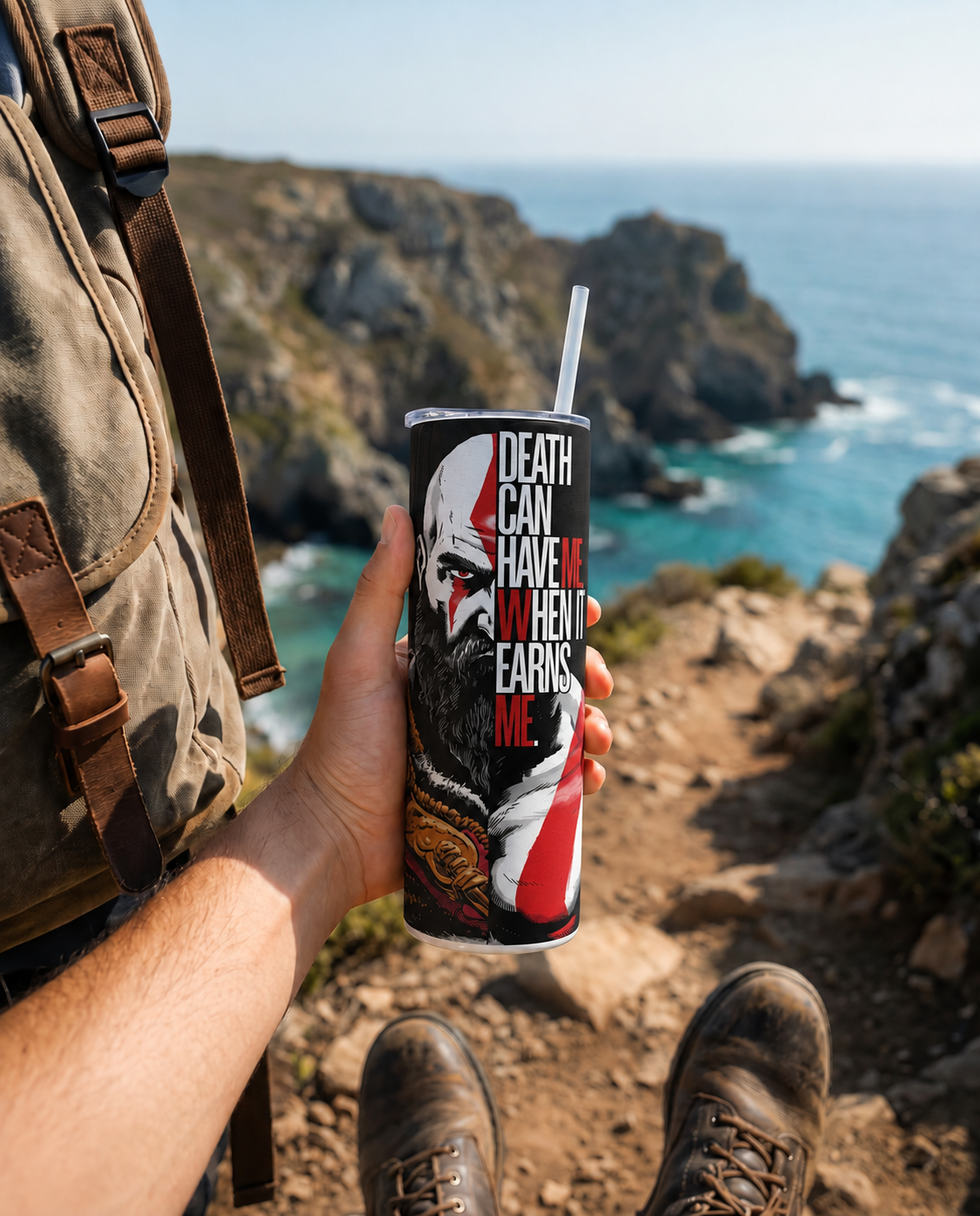 Colossal Tumbler 700ML with Straw | Forged Resolve Print | Double Walled Insulated Hot & Cold Tumbler 7–8 Hours 1219 Avenue