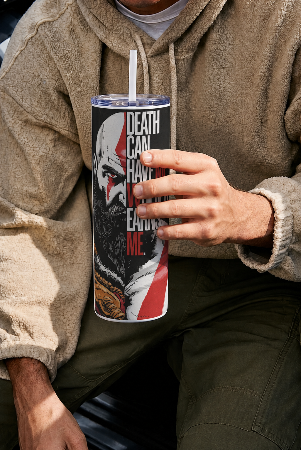 Colossal Tumbler 700ML with Straw | Forged Resolve Print | Double Walled Insulated Hot & Cold Tumbler 7–8 Hours 1219 Avenue