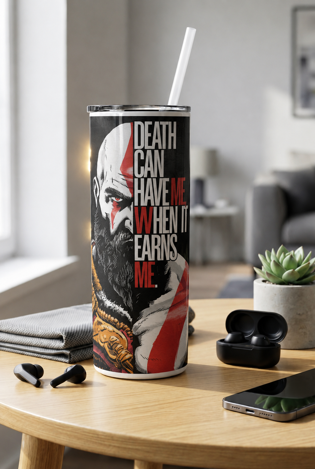 Colossal Tumbler 700ML with Straw | Forged Resolve Print | Double Walled Insulated Hot & Cold Tumbler 7–8 Hours 1219 Avenue