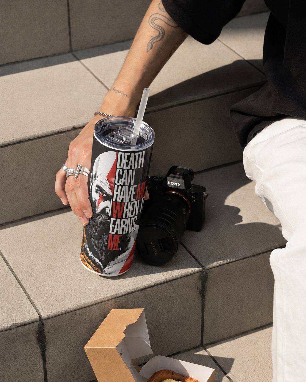 Colossal Tumbler 700ML with Straw | Forged Resolve Print | Double Walled Insulated Hot & Cold Tumbler 7–8 Hours 1219 Avenue