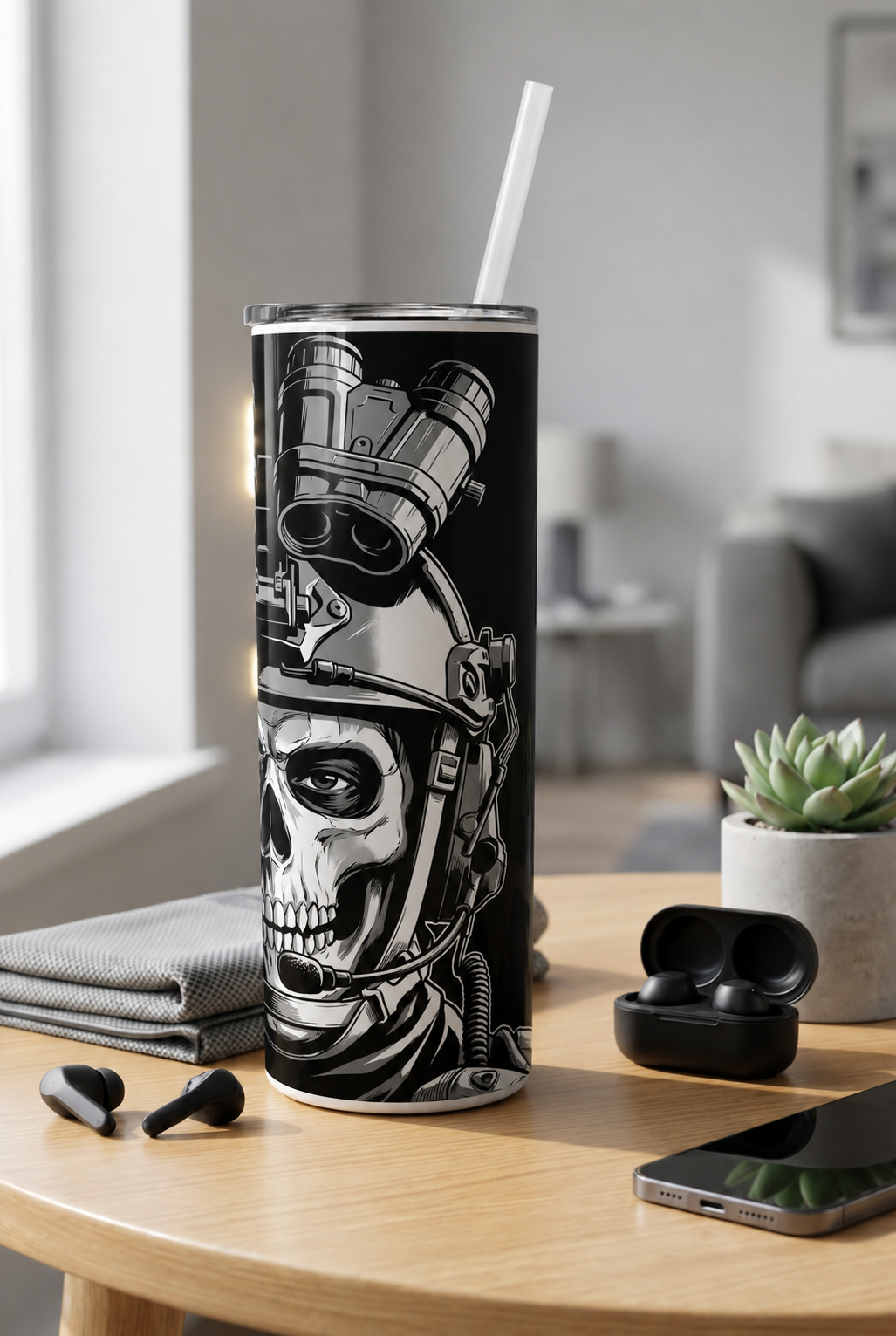 Colossal Tumbler 700ML with Straw | Ghost Protocol Print | Double Walled Insulated Hot & Cold Tumbler 7–8 Hours 1219 Avenue