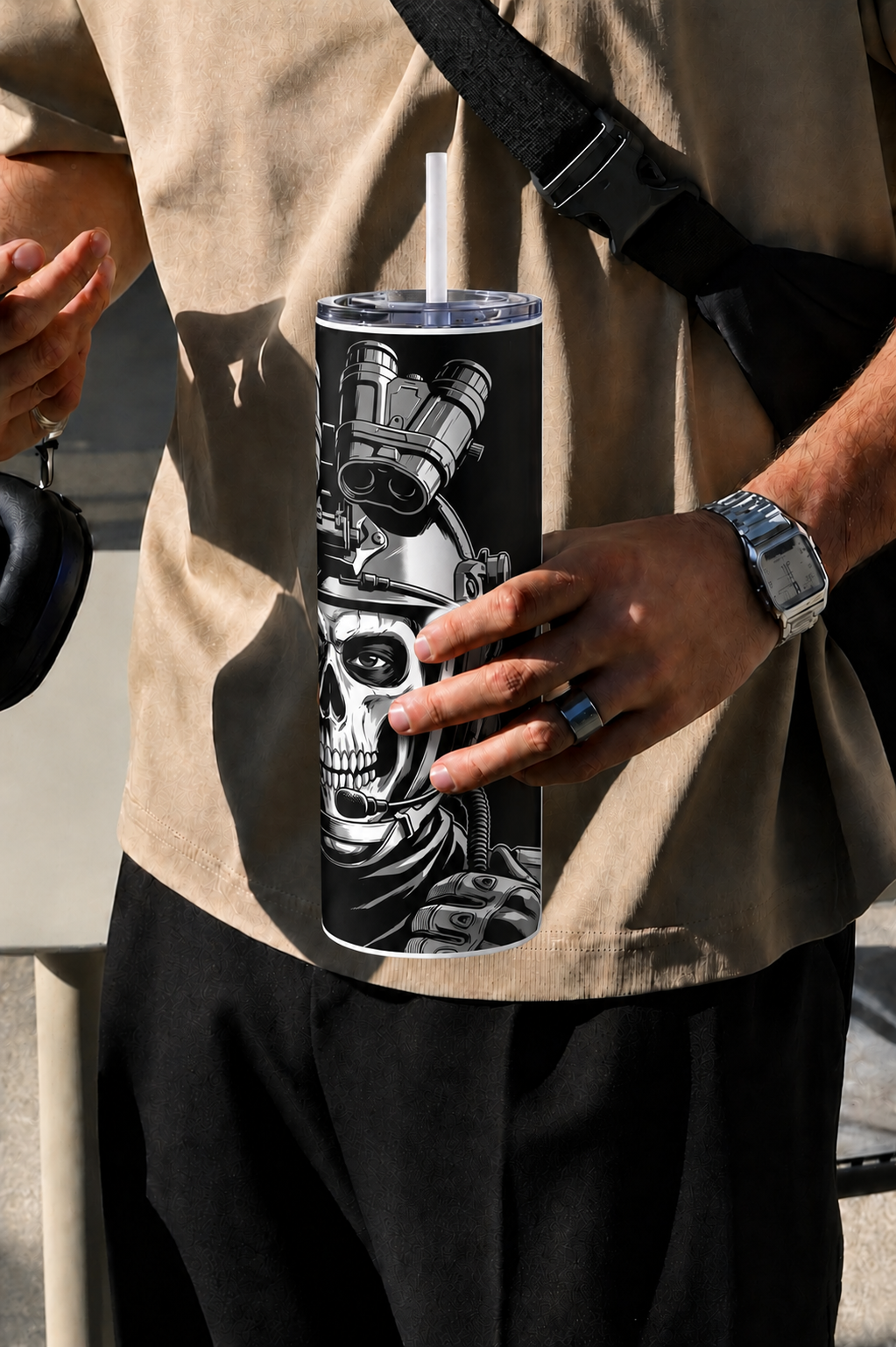 Colossal Tumbler 700ML with Straw | Ghost Protocol Print | Double Walled Insulated Hot & Cold Tumbler 7–8 Hours 1219 Avenue