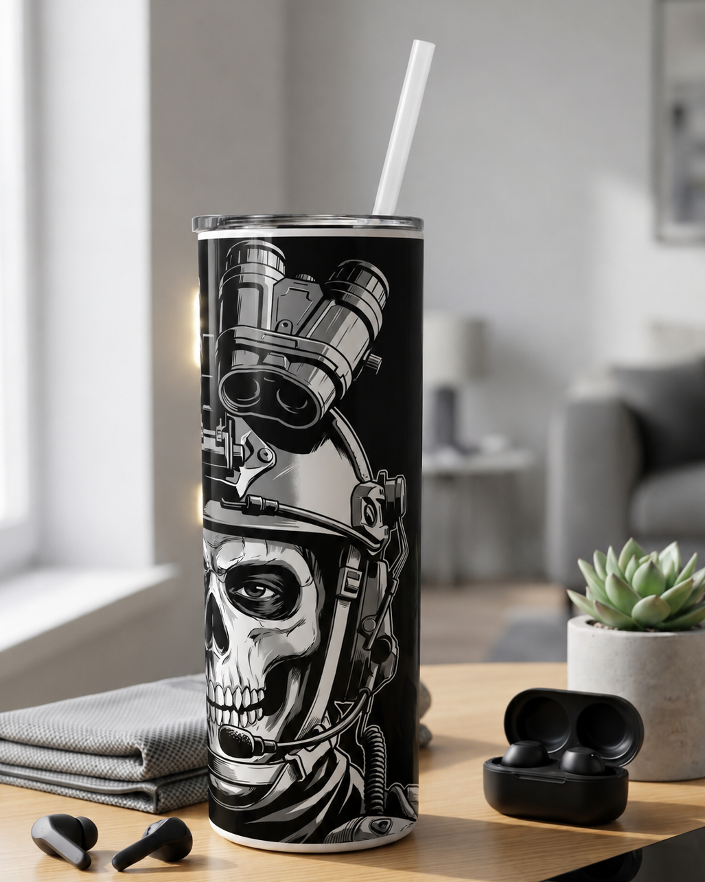 Colossal Tumbler 700ML with Straw | Ghost Protocol Print | Double Walled Insulated Hot & Cold Tumbler 7–8 Hours 1219 Avenue