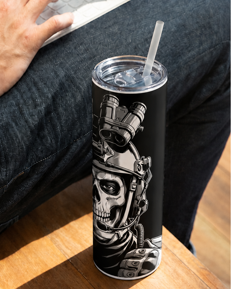 Colossal Tumbler 700ML with Straw | Ghost Protocol Print | Double Walled Insulated Hot & Cold Tumbler 7–8 Hours 1219 Avenue