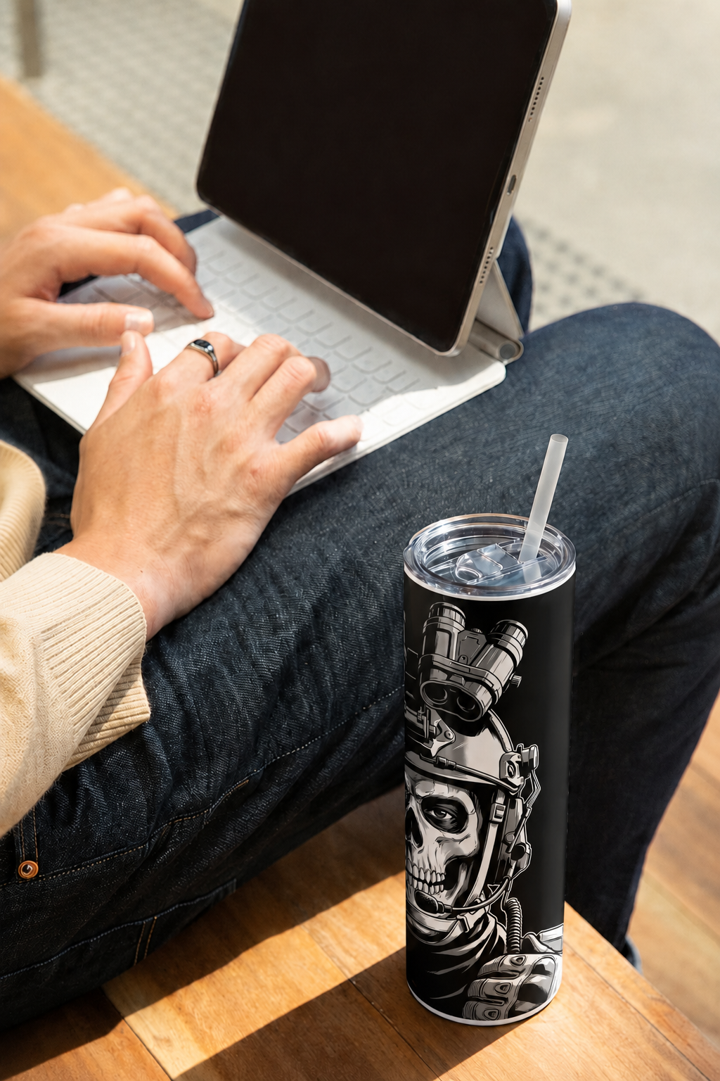 Colossal Tumbler 700ML with Straw | Ghost Protocol Print | Double Walled Insulated Hot & Cold Tumbler 7–8 Hours 1219 Avenue