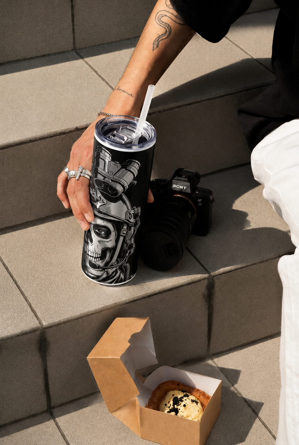 Colossal Tumbler 700ML with Straw | Ghost Protocol Print | Double Walled Insulated Hot & Cold Tumbler 7–8 Hours 1219 Avenue
