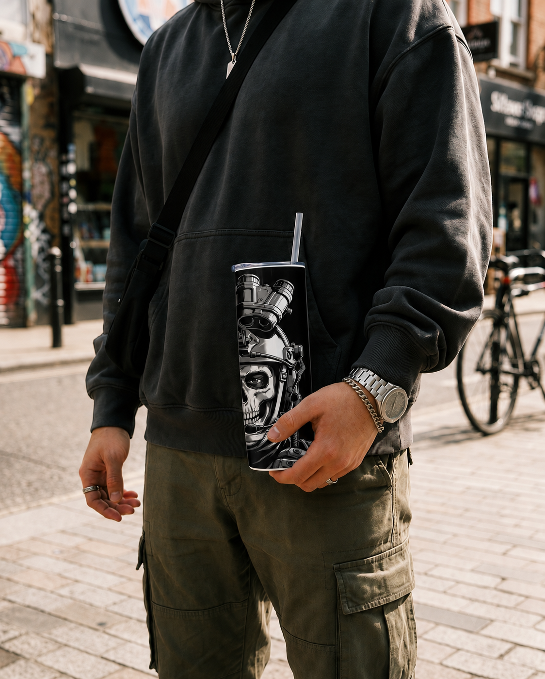 Colossal Tumbler 700ML with Straw | Ghost Protocol Print | Double Walled Insulated Hot & Cold Tumbler 7–8 Hours 1219 Avenue