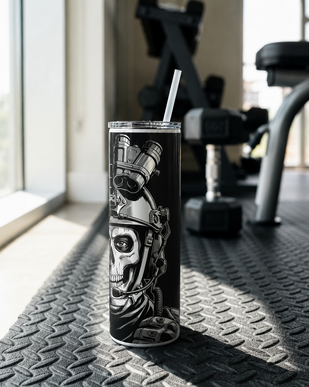 Colossal Tumbler 700ML with Straw | Ghost Protocol Print | Double Walled Insulated Hot & Cold Tumbler 7–8 Hours 1219 Avenue