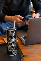 Colossal Tumbler 700ML with Straw | Ghost Protocol Print | Double Walled Insulated Hot & Cold Tumbler 7–8 Hours 1219 Avenue