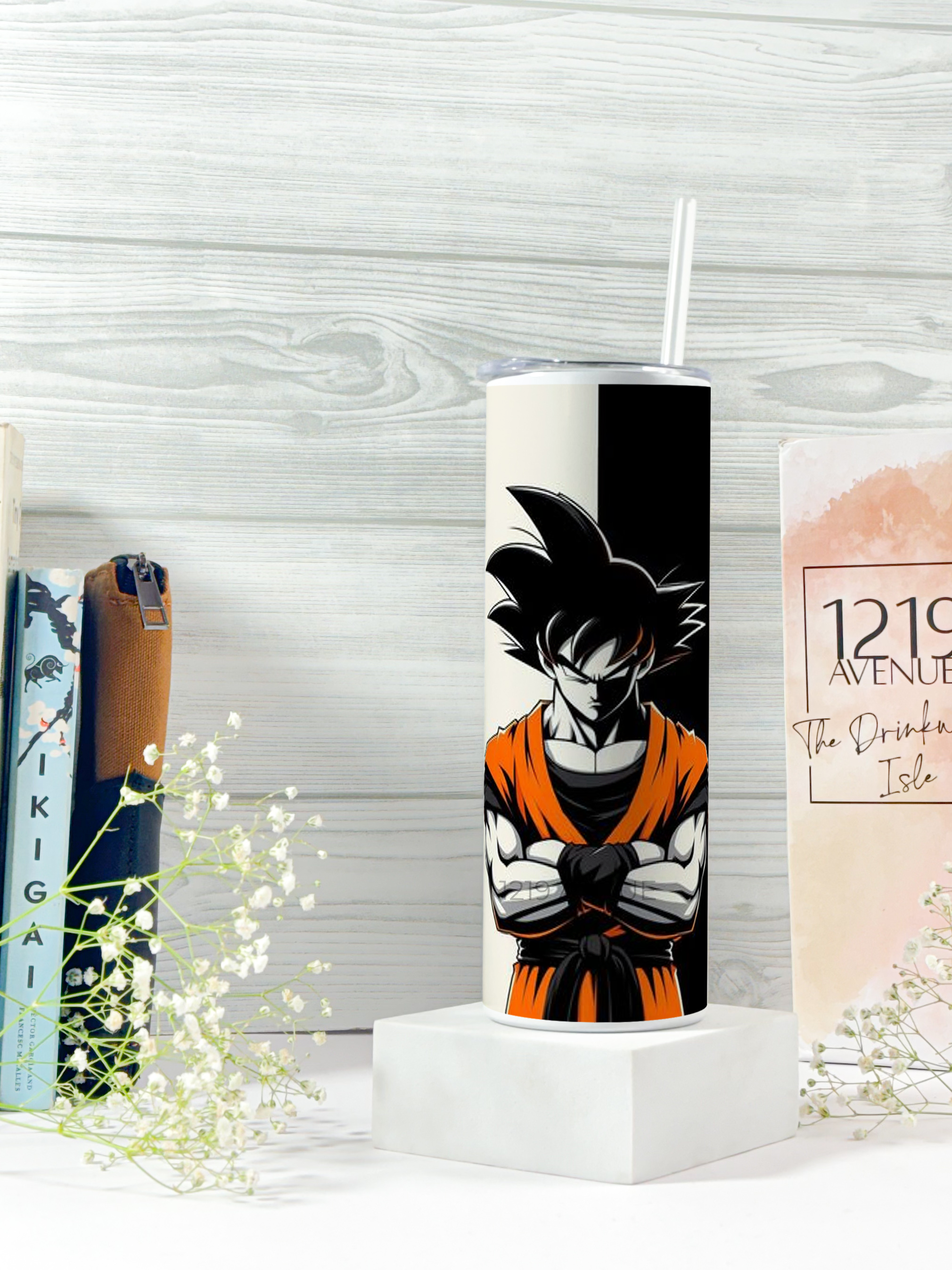 Colossal Tumbler 700ml with Straw | Goku Print| Double Walled Insulated Tumbler 7-8 hrs |Anime Edition 1219 Avenue India
