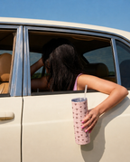 Colossal Tumbler 700ML with Straw| Heart Strings Print |Double Walled Insulated Tumbler 7-8 hrs 1219 Avenue