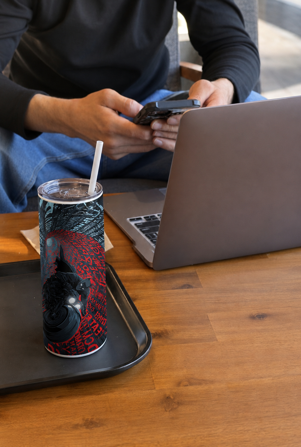 Colossal Tumbler 700ML with Straw | Knightfall Velocity Print | Double Walled Insulated Hot & Cold Tumbler 7–8 Hours 1219 Avenue