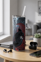 Colossal Tumbler 700ML with Straw | Knightfall Velocity Print | Double Walled Insulated Hot & Cold Tumbler 7–8 Hours 1219 Avenue