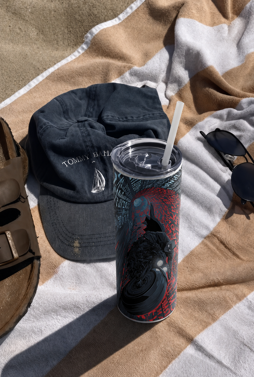 Colossal Tumbler 700ML with Straw | Knightfall Velocity Print | Double Walled Insulated Hot & Cold Tumbler 7–8 Hours 1219 Avenue