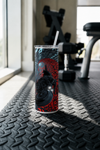 Colossal Tumbler 700ML with Straw | Knightfall Velocity Print | Double Walled Insulated Hot & Cold Tumbler 7–8 Hours 1219 Avenue