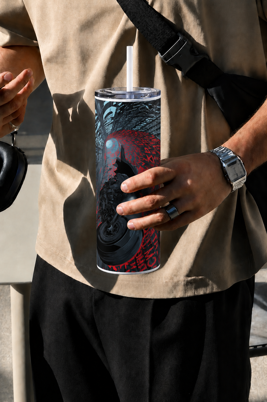 Colossal Tumbler 700ML with Straw | Knightfall Velocity Print | Double Walled Insulated Hot & Cold Tumbler 7–8 Hours 1219 Avenue