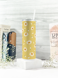 Colossal Tumbler 700ml with Straw | Meadow of Daisy Print| Double Walled Insulated Tumbler 7-8 hrs 1219 Avenue India