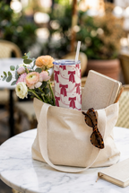 Colossal Tumbler 700ML with Straw| Merry bows Print |Double Walled Insulated Tumbler 7-8 hrs 1219 Avenue