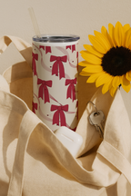 Colossal Tumbler 700ML with Straw| Merry bows Print |Double Walled Insulated Tumbler 7-8 hrs 1219 Avenue