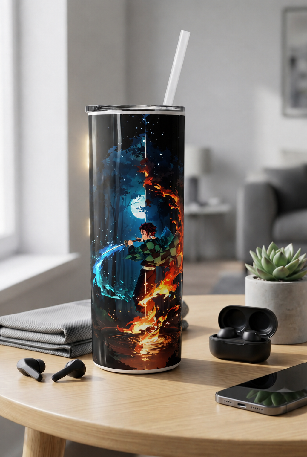 Colossal Tumbler 700ML with Straw | Midnight Breathing Print | Double Walled Insulated Hot & Cold Tumbler 7–8 Hours 1219 Avenue