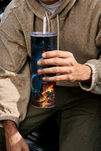 Colossal Tumbler 700ML with Straw | Midnight Breathing Print | Double Walled Insulated Hot & Cold Tumbler 7–8 Hours 1219 Avenue