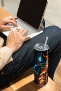 Colossal Tumbler 700ML with Straw | Midnight Breathing Print | Double Walled Insulated Hot & Cold Tumbler 7–8 Hours 1219 Avenue