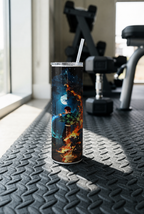 Colossal Tumbler 700ML with Straw | Midnight Breathing Print | Double Walled Insulated Hot & Cold Tumbler 7–8 Hours 1219 Avenue