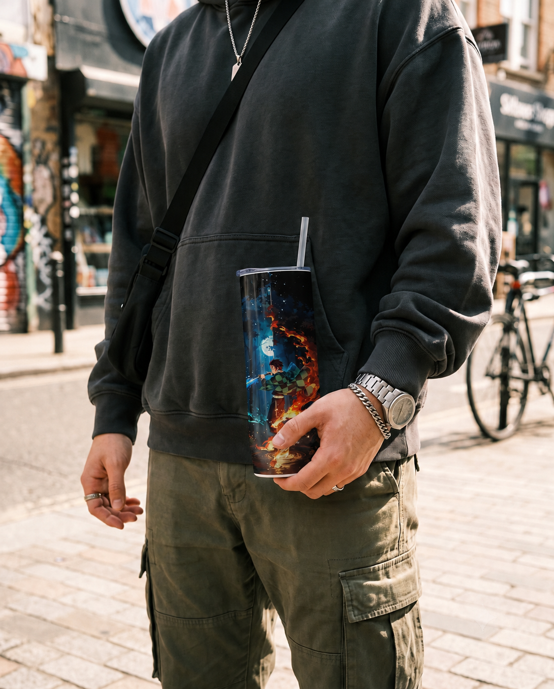 Colossal Tumbler 700ML with Straw | Midnight Breathing Print | Double Walled Insulated Hot & Cold Tumbler 7–8 Hours 1219 Avenue