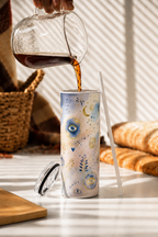 Colossal Tumbler 700ML with Straw | Moonlit Nazar Print | Double Walled Insulated Hot & Cold Tumbler 7–8 Hours 1219 Avenue