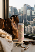 Colossal Tumbler 700ML with Straw | Pastel Parlour Print | Double Walled Insulated Hot & Cold Tumbler 7–8 Hours 1219 Avenue