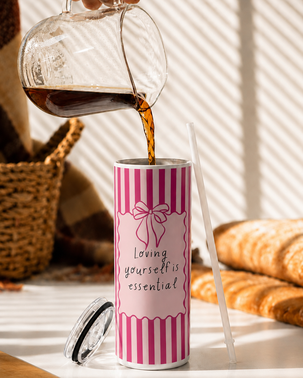Colossal Tumbler 700ML with Straw | Self Love Candy Print | Double Walled Insulated Hot & Cold Tumbler 7–8 Hours 1219 Avenue