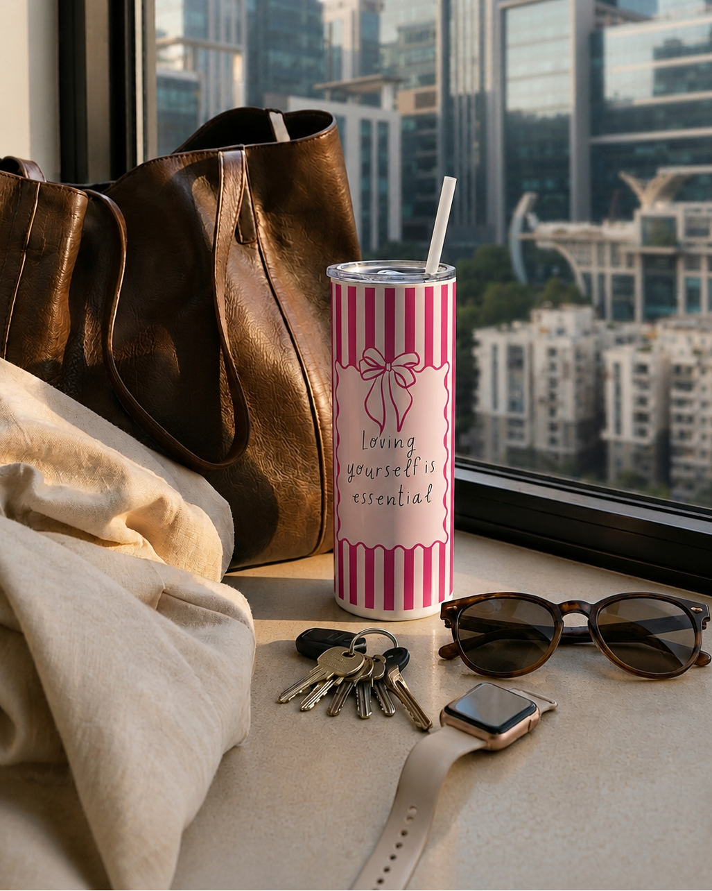 Colossal Tumbler 700ML with Straw | Self Love Candy Print | Double Walled Insulated Hot & Cold Tumbler 7–8 Hours 1219 Avenue