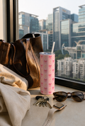 Colossal Tumbler 700ML with Straw| Sparkles And Bows All Over Print |Double Walled Insulated Tumbler 7-8 hrs 1219 Avenue