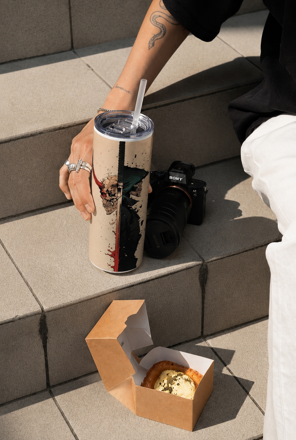 Colossal Tumbler 700ML with Straw | Split Soul Print | Double Walled Insulated Hot & Cold Tumbler 7–8 Hours 1219 Avenue