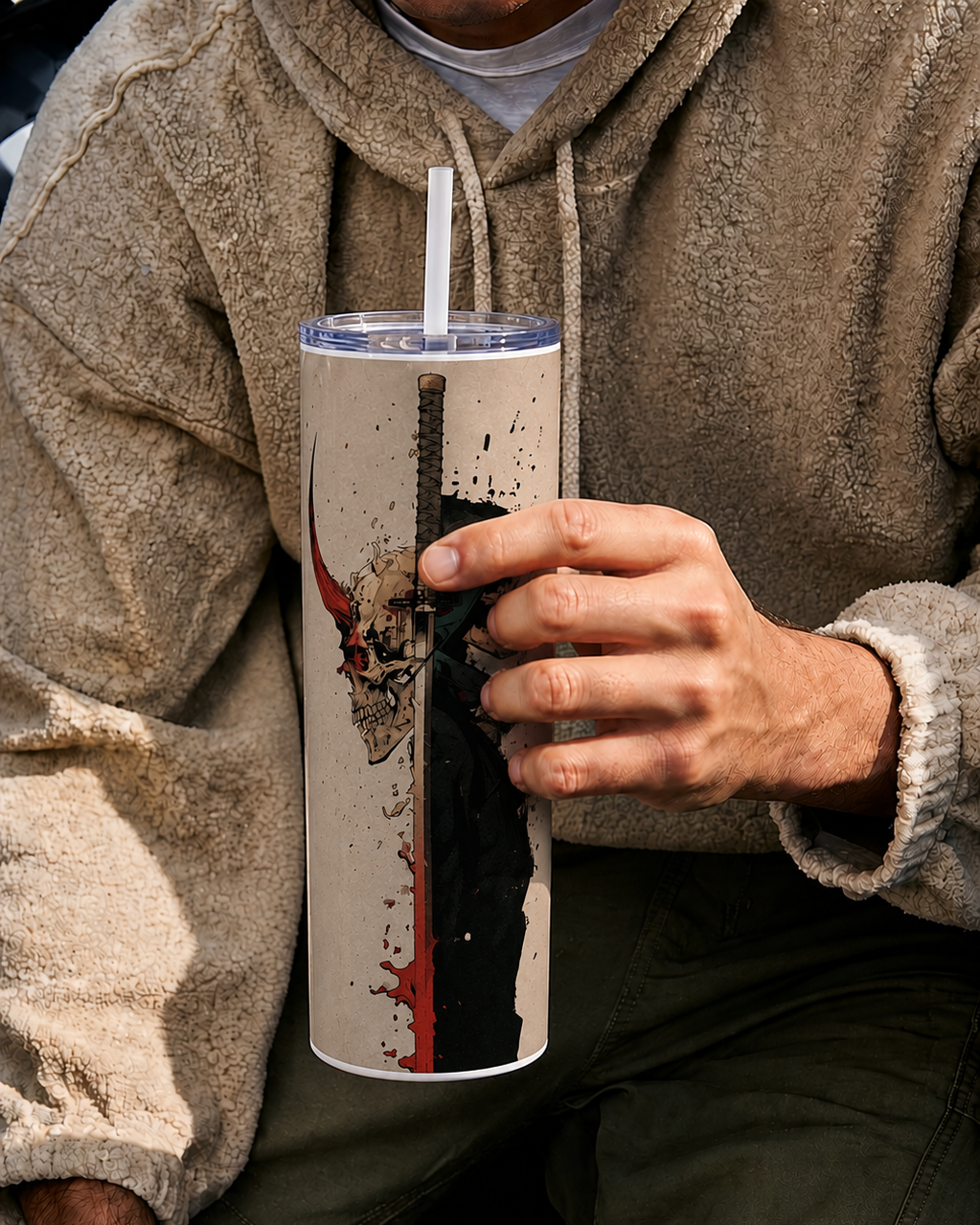 Colossal Tumbler 700ML with Straw | Split Soul Print | Double Walled Insulated Hot & Cold Tumbler 7–8 Hours 1219 Avenue
