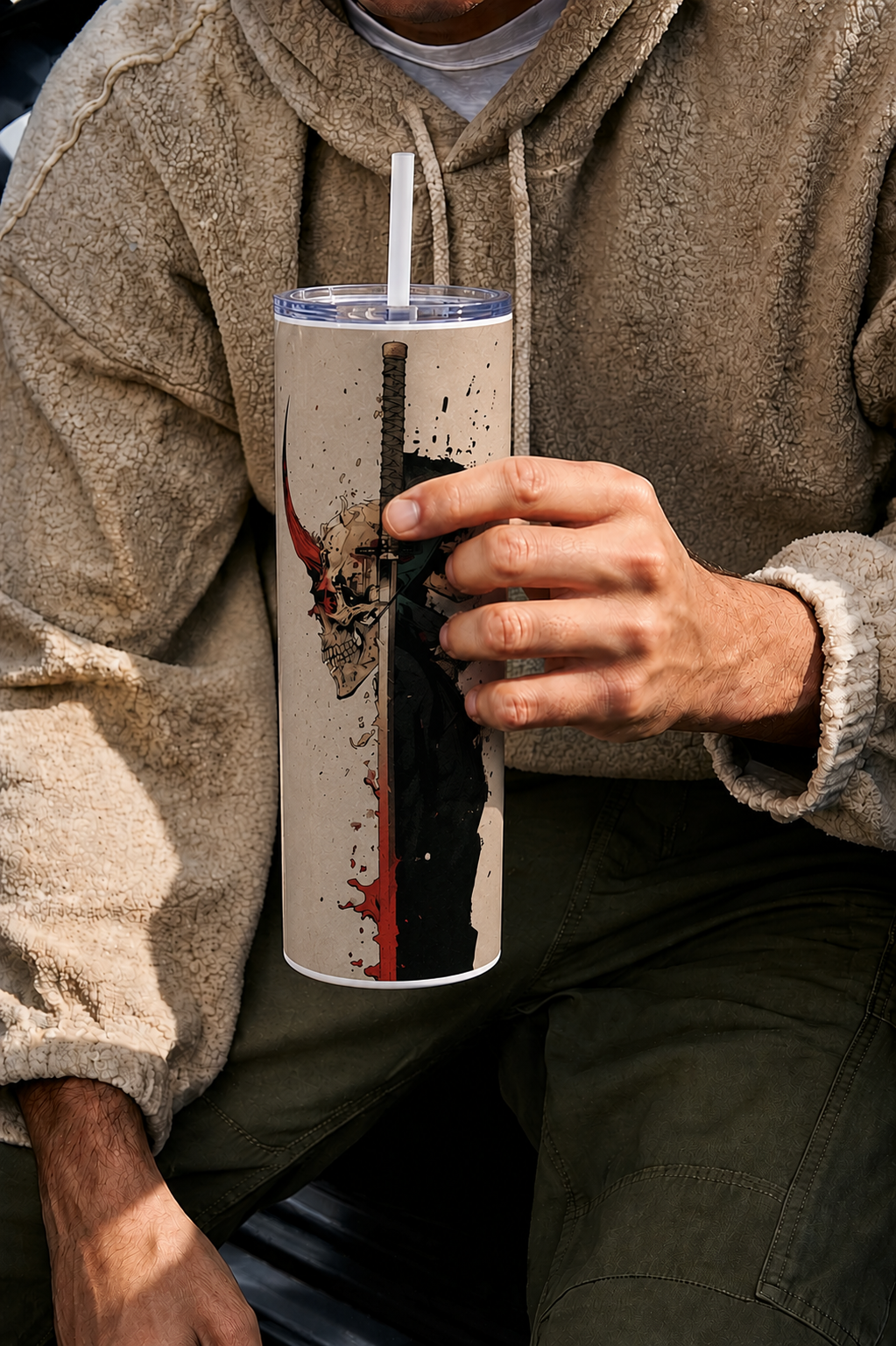 Colossal Tumbler 700ML with Straw | Split Soul Print | Double Walled Insulated Hot & Cold Tumbler 7–8 Hours 1219 Avenue