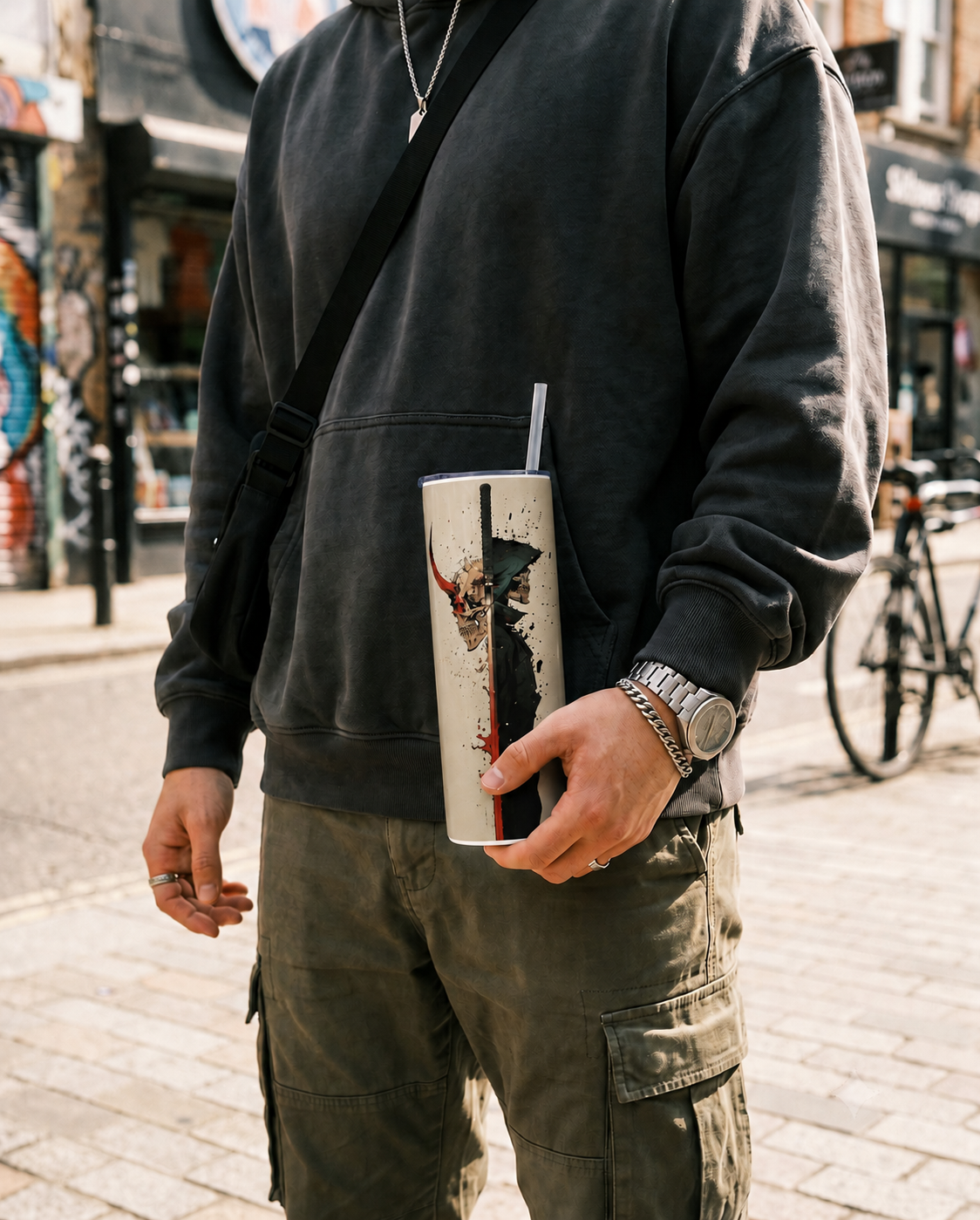 Colossal Tumbler 700ML with Straw | Split Soul Print | Double Walled Insulated Hot & Cold Tumbler 7–8 Hours 1219 Avenue