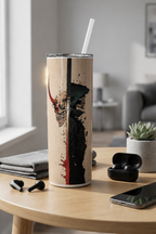 Colossal Tumbler 700ML with Straw | Split Soul Print | Double Walled Insulated Hot & Cold Tumbler 7–8 Hours 1219 Avenue
