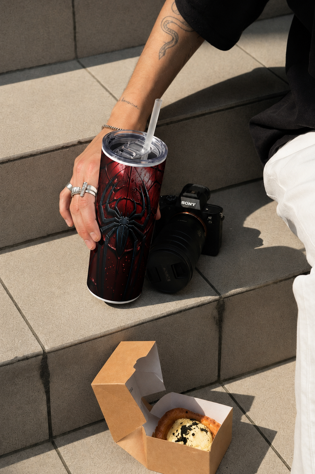 Colossal Tumbler 700ML with Straw | Venom Core Print | Double Walled Insulated Hot & Cold Tumbler 7–8 Hours 1219 Avenue