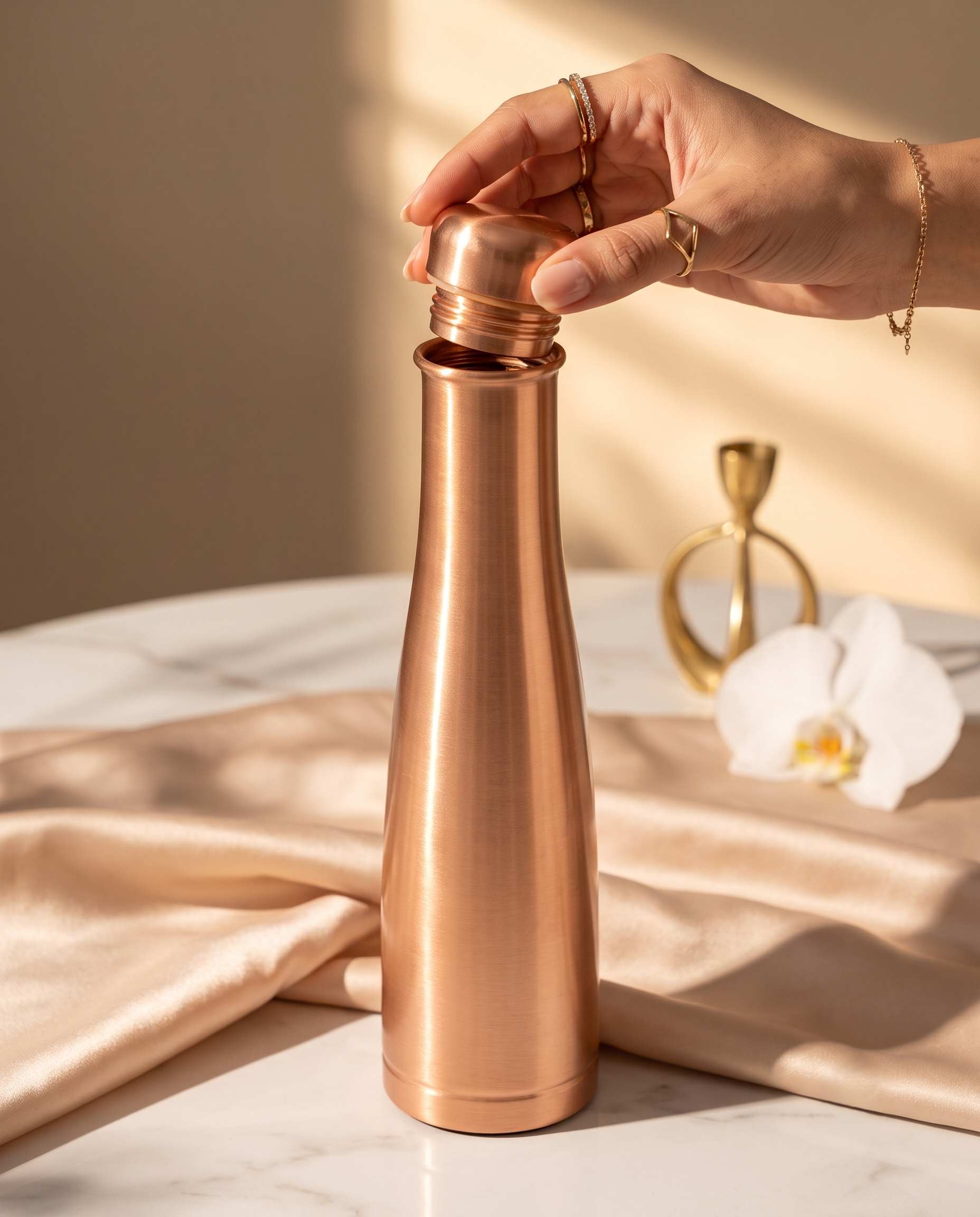 Copper Crown Bottle 750ml | 99% Pure Copper Water Bottle | Leakproof | Premium Ayurvedic Copper Drinking Bottle for Daily Hydration 1219 Avenue