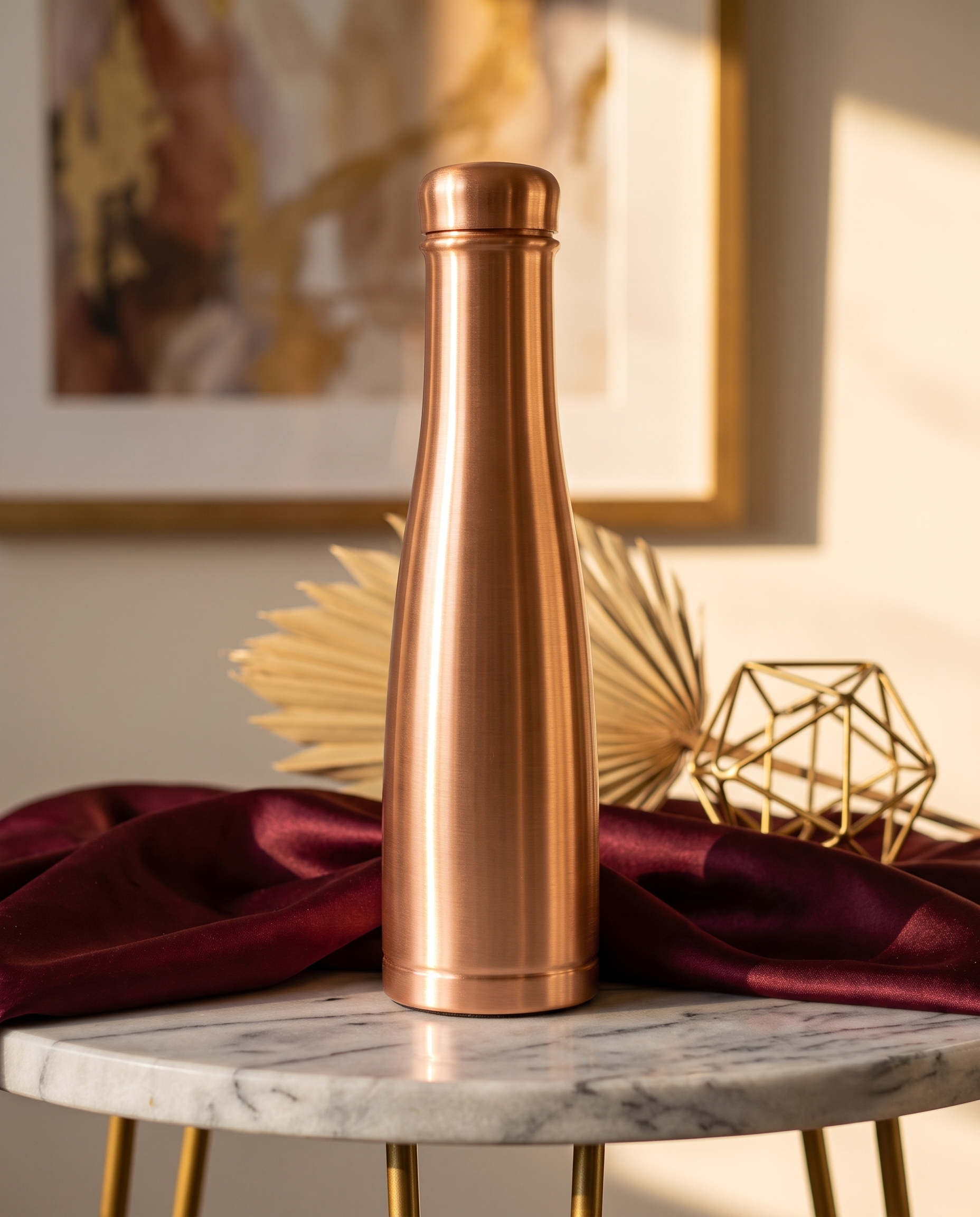 Copper Crown Bottle 750ml | 99% Pure Copper Water Bottle | Leakproof | Premium Ayurvedic Copper Drinking Bottle for Daily Hydration 1219 Avenue