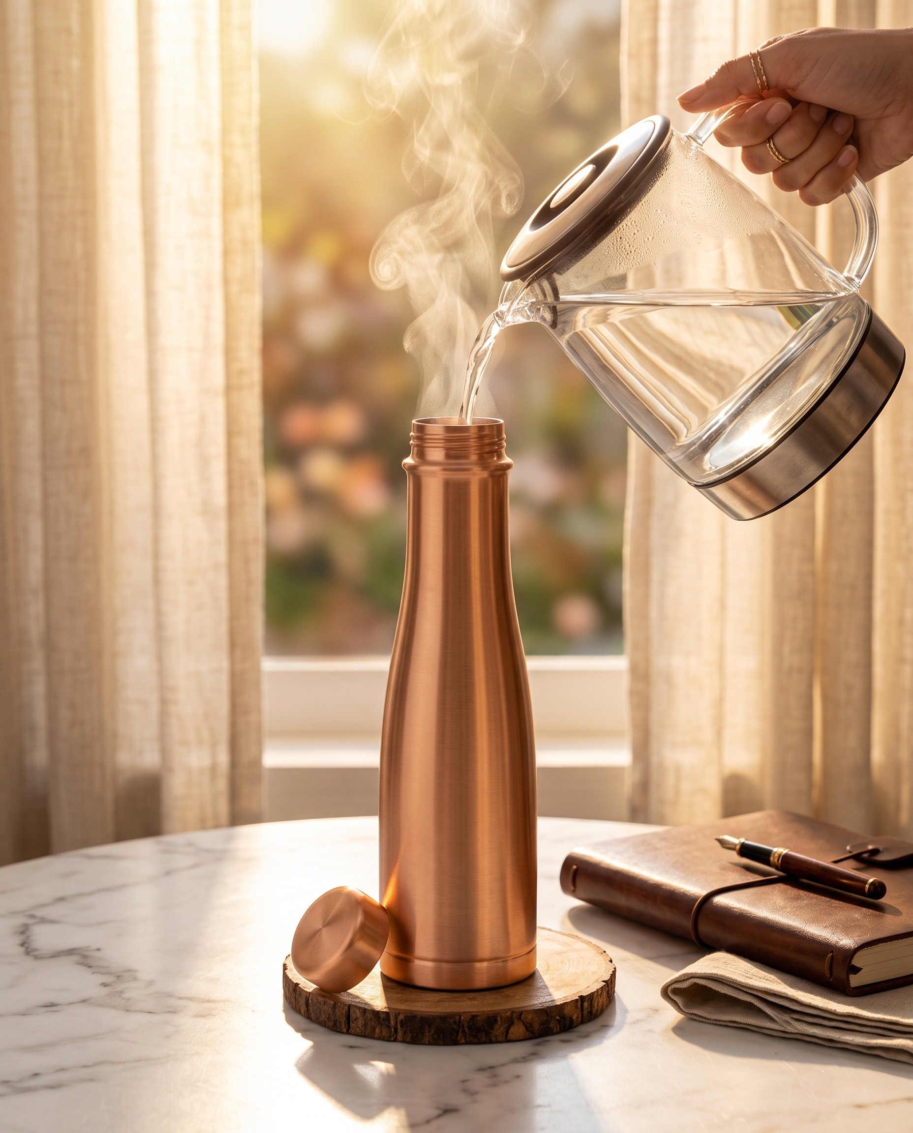 Copper Crown Bottle 750ml | 99% Pure Copper Water Bottle | Leakproof | Premium Ayurvedic Copper Drinking Bottle for Daily Hydration 1219 Avenue