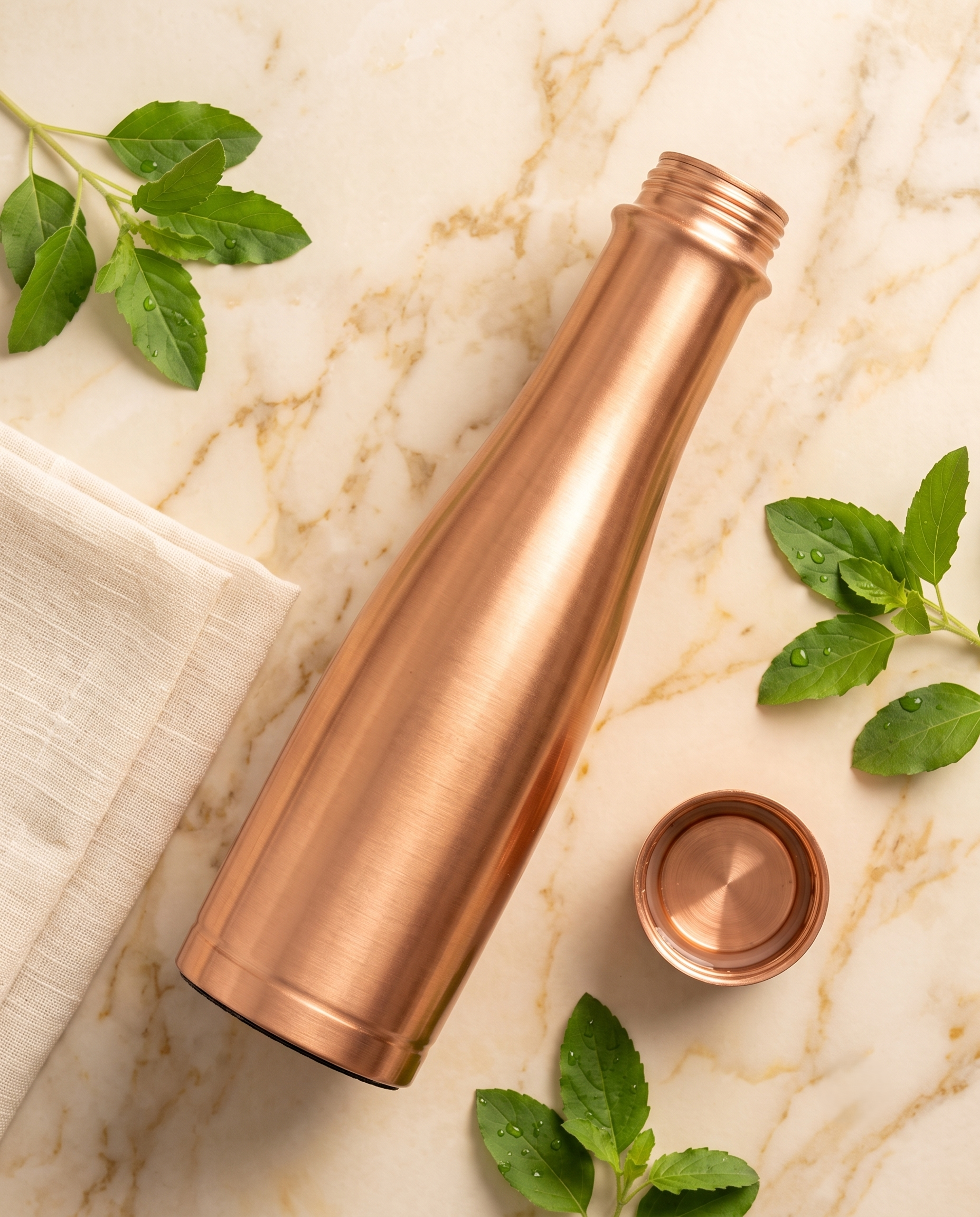 Copper Crown Bottle 750ml | 99% Pure Copper Water Bottle | Leakproof | Premium Ayurvedic Copper Drinking Bottle for Daily Hydration 1219 Avenue
