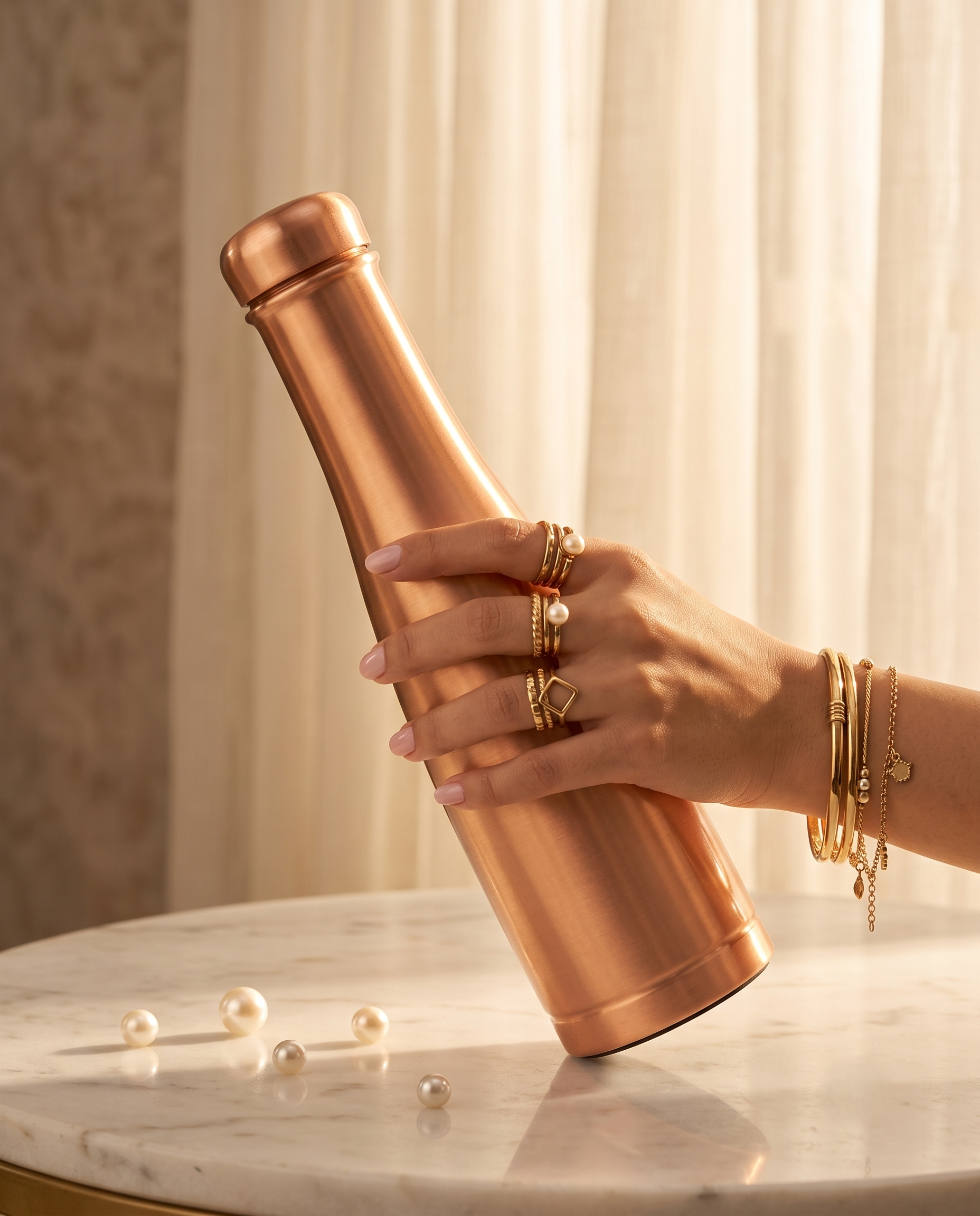 Copper Crown Bottle 750ml | 99% Pure Copper Water Bottle | Leakproof | Premium Ayurvedic Copper Drinking Bottle for Daily Hydration 1219 Avenue