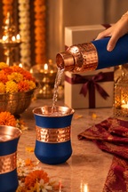 Copper DuoServe Bottle 3in1 Combo  | 99%  Copper Water Bottle 1000ml with 2 Copper Glasses 1219 Avenue