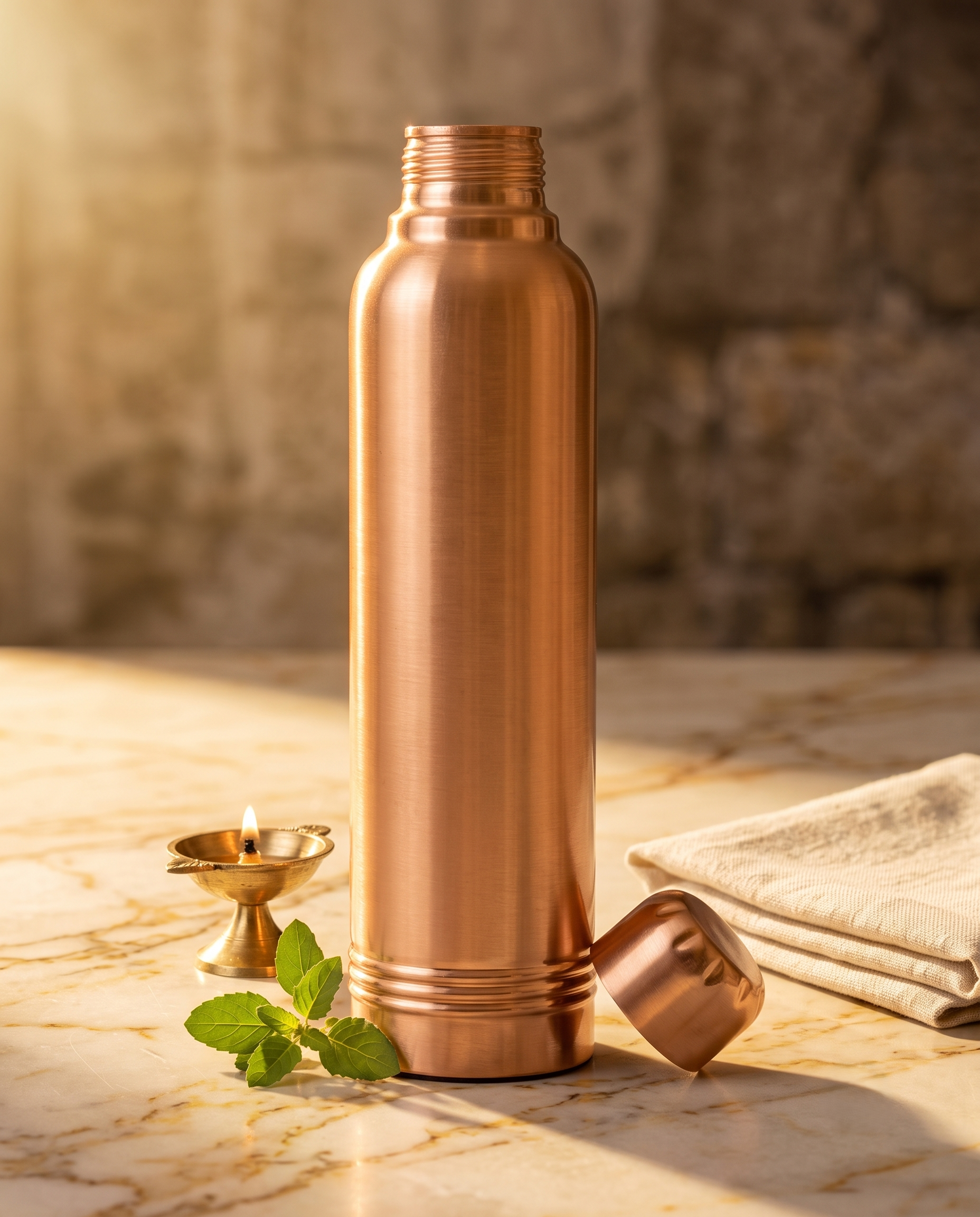 Copper Majesty Bottle 1000ml | 99% Pure Copper Water Bottle | Leakproof | Premium Ayurvedic Copper Drinking Bottle for Daily Hydration 1219 Avenue